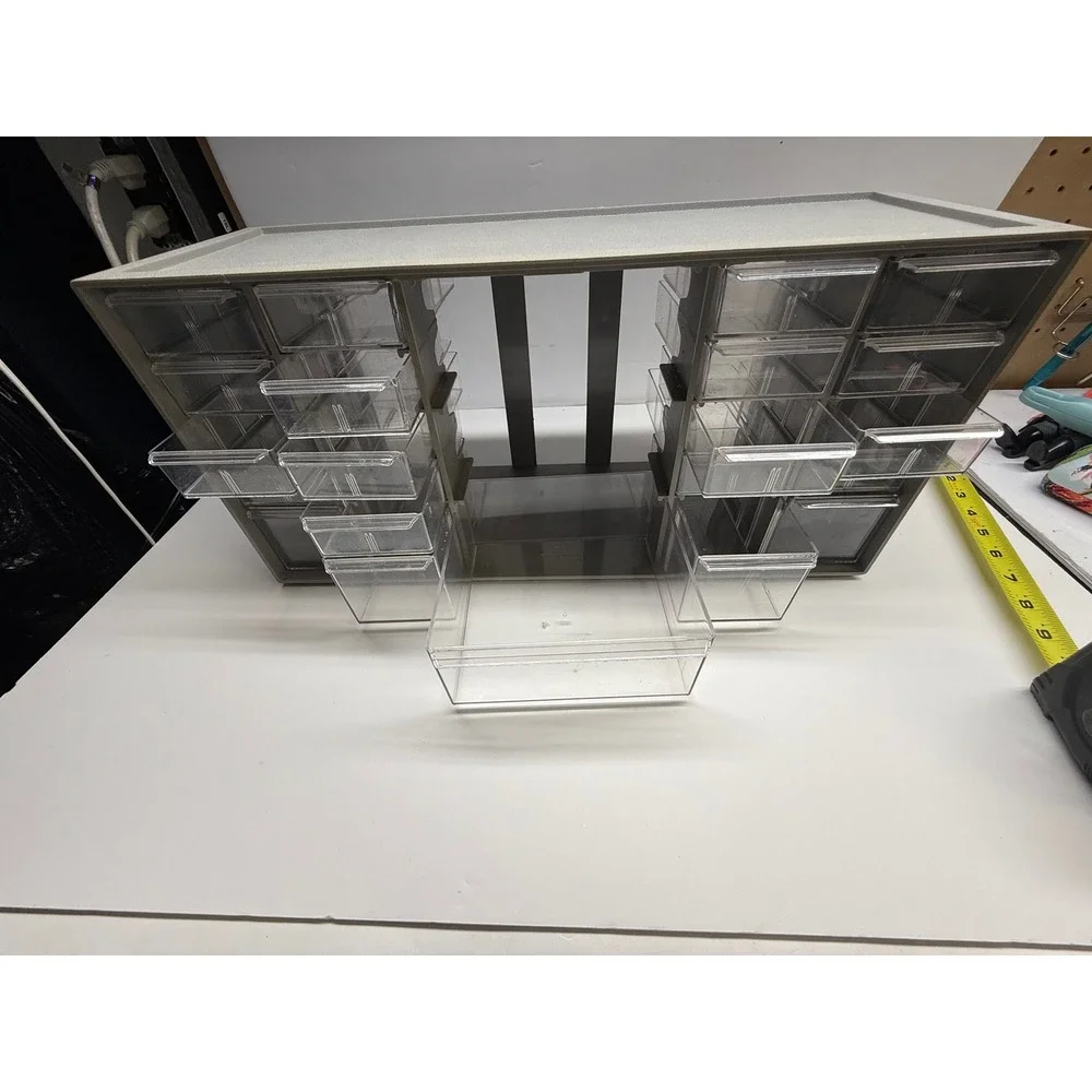 Akro-Mils 26 Drawer Plastic Small Parts Storage Cabinet Gray Model 10-136